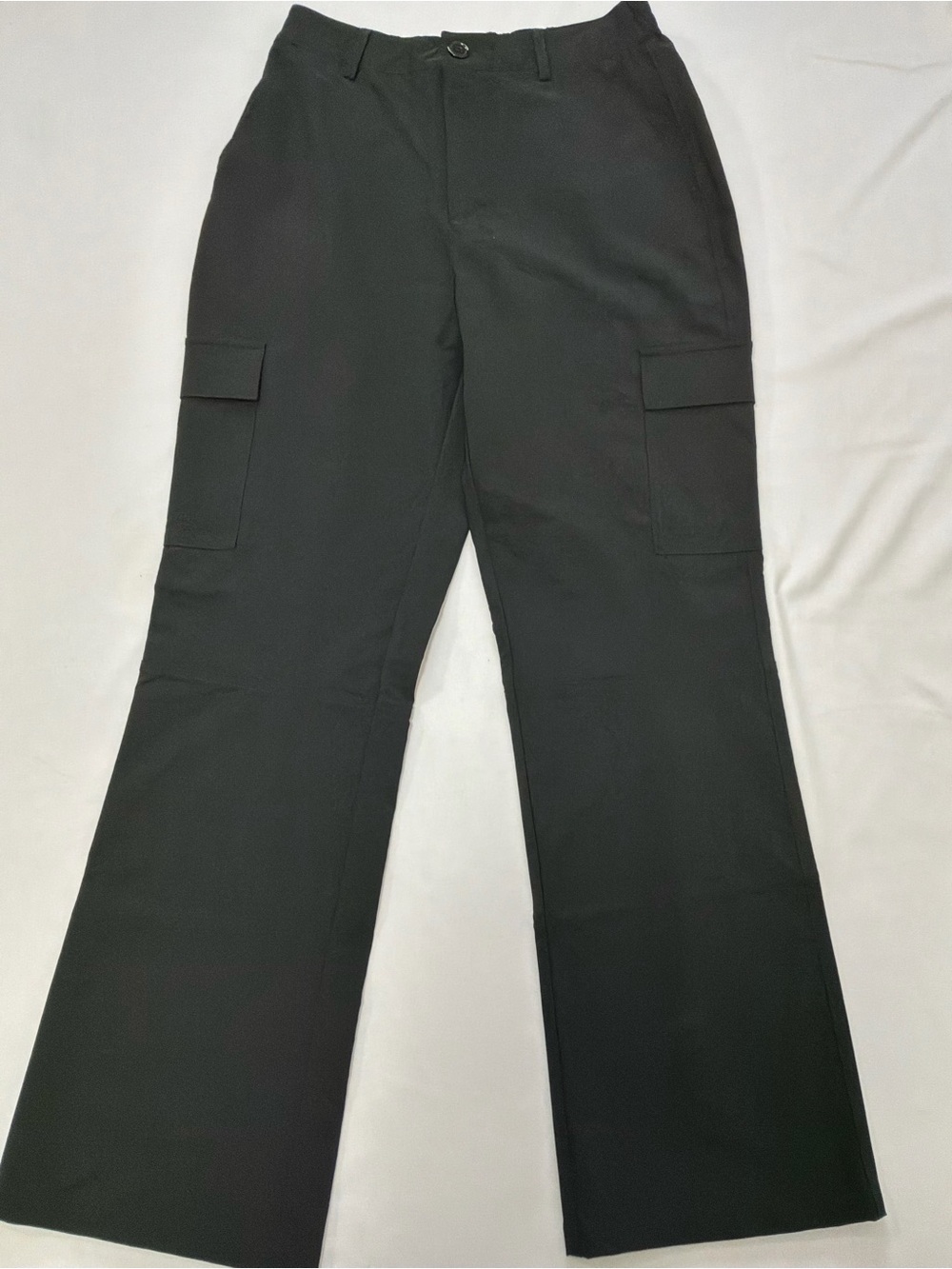 HALARA Black Boot-Cut Cargo Flare Pants